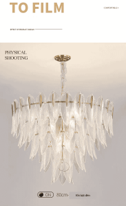 Hình ảnh đèn chiếc lá khi bật đèn